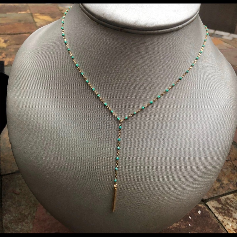 Turquoise and Gold Necklace